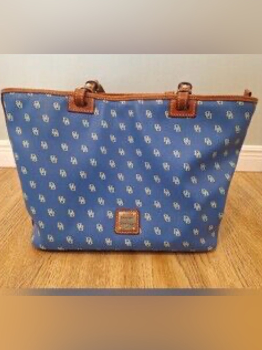 Dooney & Bourke Blue Logo Tote Bag